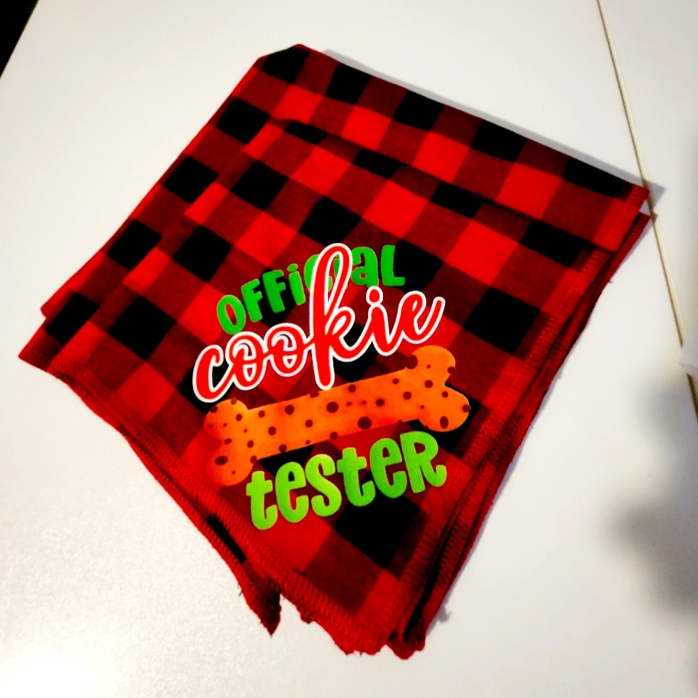 Official cookie tester dog bandana
